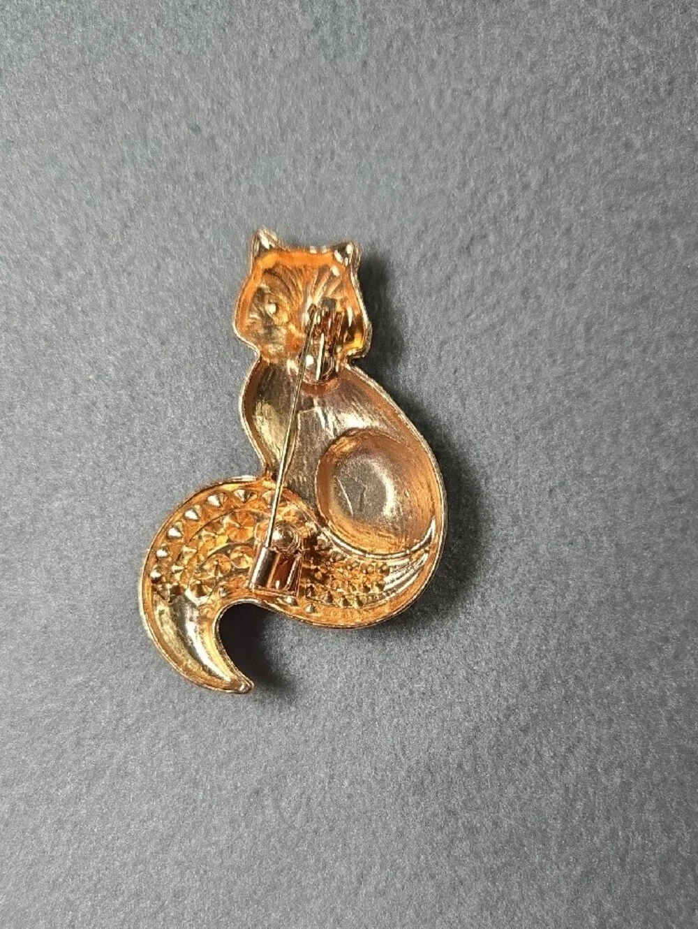 Fox Brooch in Brown, White & Gold